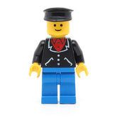 LEGO trn088 - (Suit with 3 Buttons Black, Blue Legs, Black Hat)